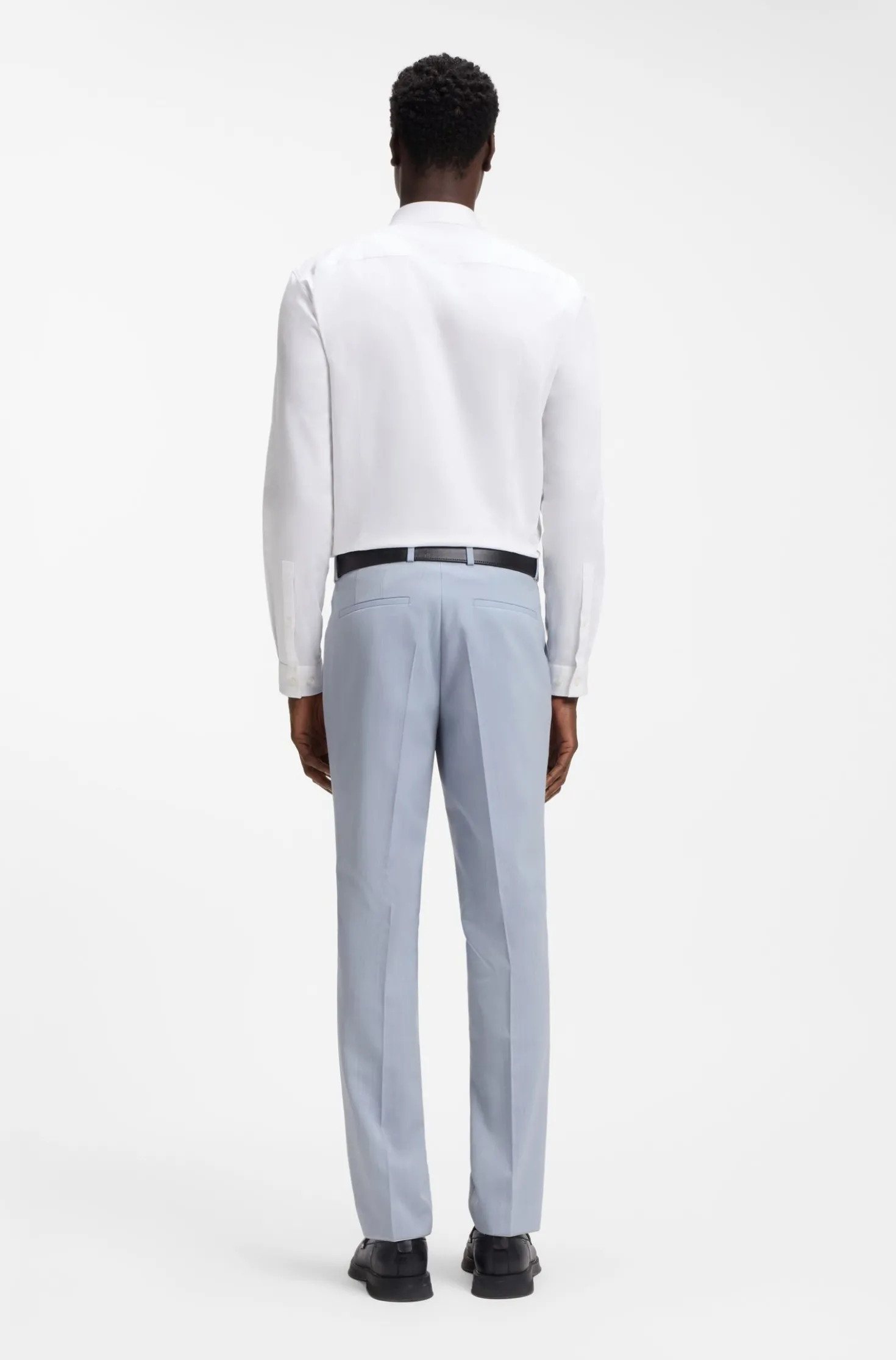 Slim-fit shirt in stretch cotton