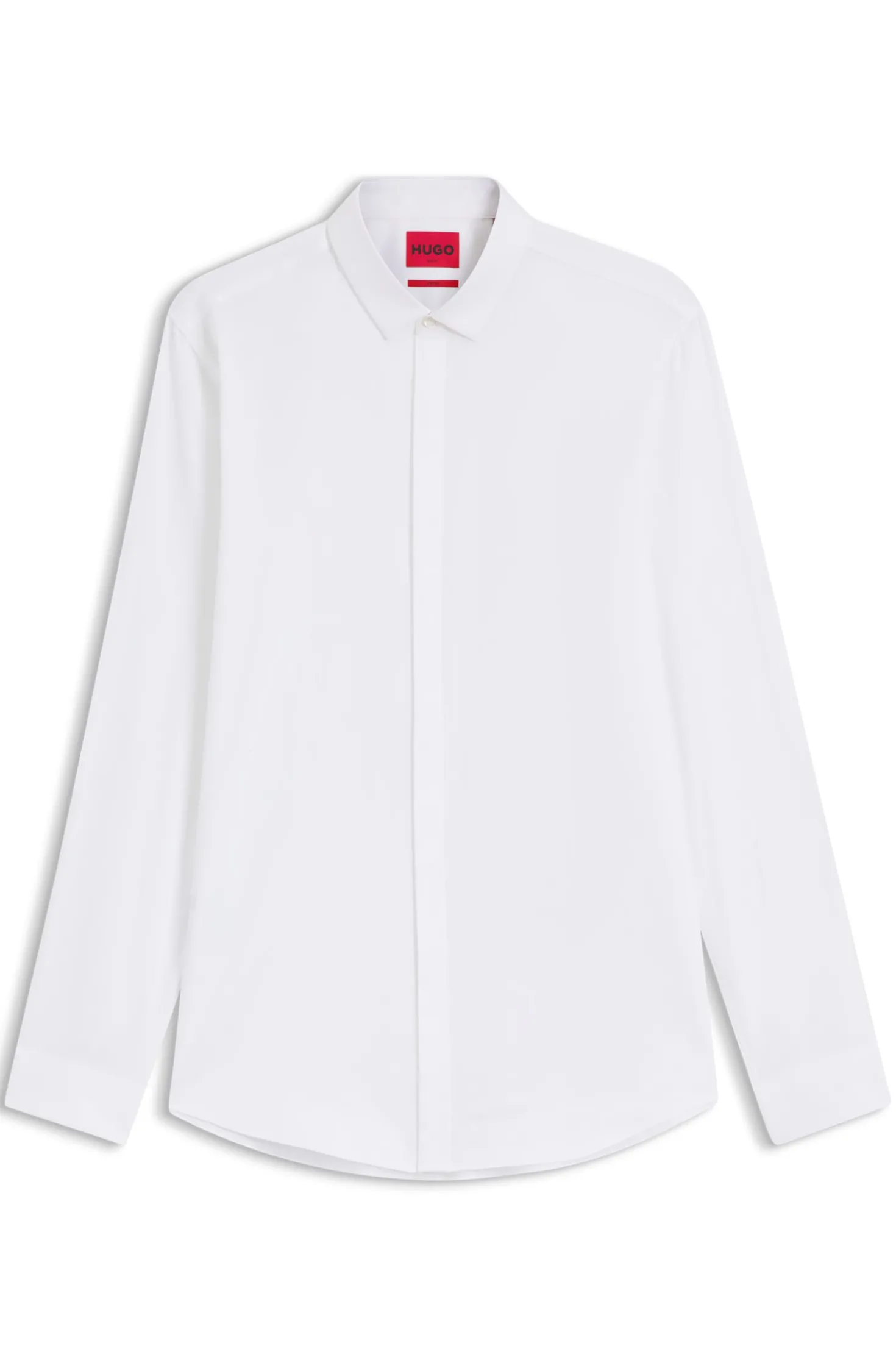 Slim-fit shirt in stretch cotton