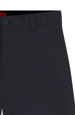 Slim-fit shorts in mercerised stretch cotton