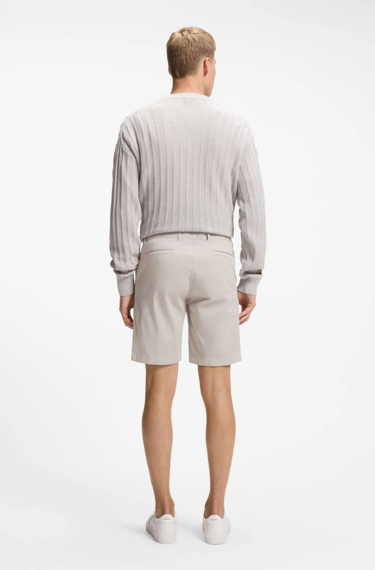 Slim-fit shorts in stretch-cotton twill