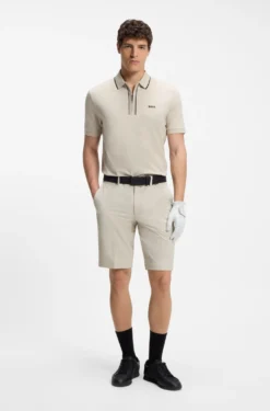 Slim-fit shorts in water-repellent stretch fabric