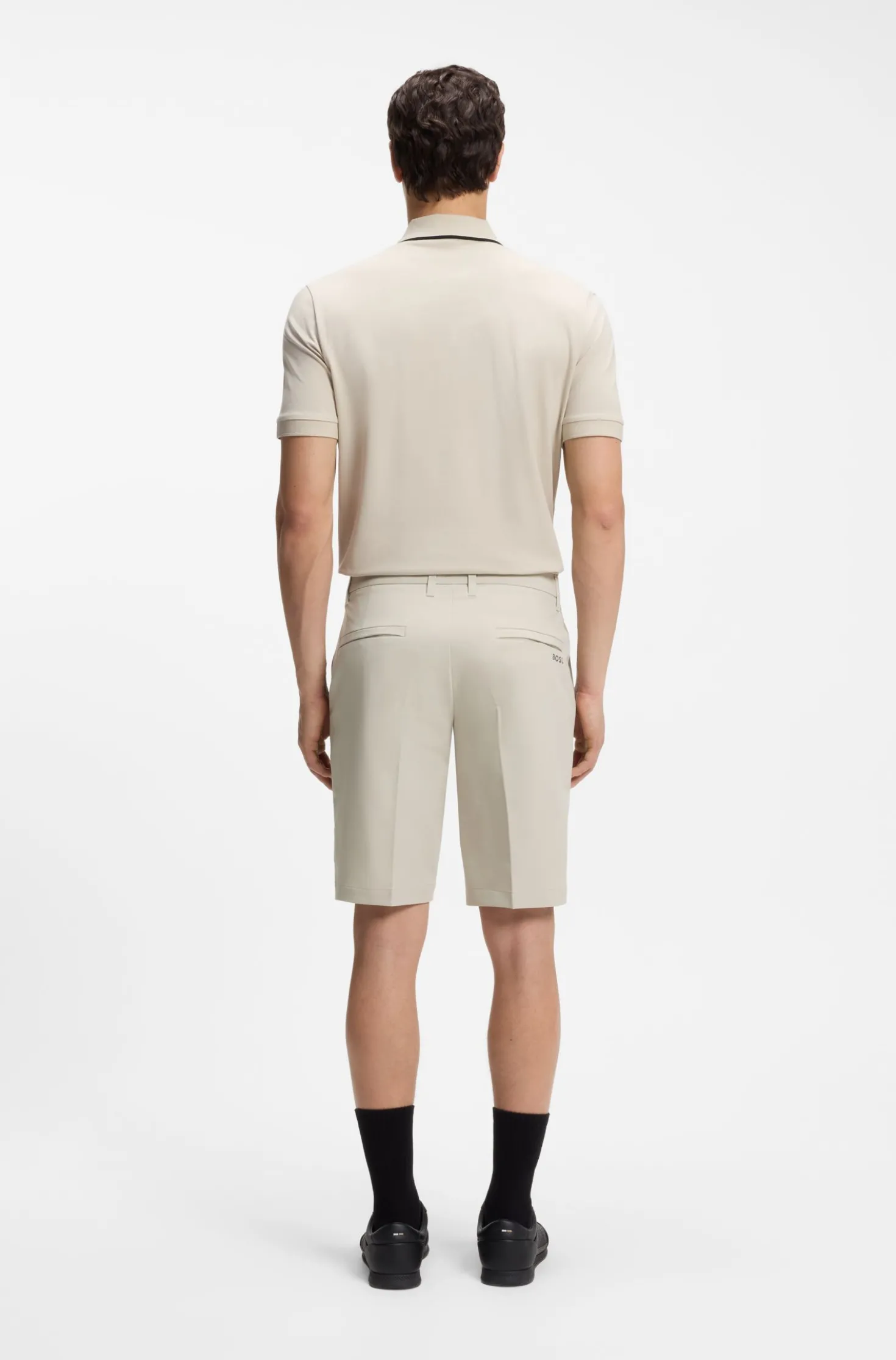 Slim-fit shorts in water-repellent stretch fabric