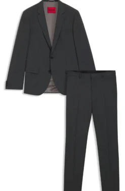 Slim-fit suit in a performance-stretch wool blend