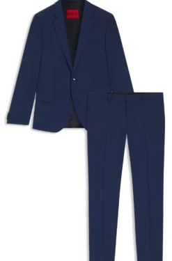 Slim-fit suit in a performance-stretch wool blend