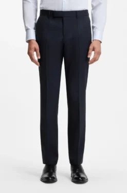 Slim-fit suit in striped Italian virgin wool