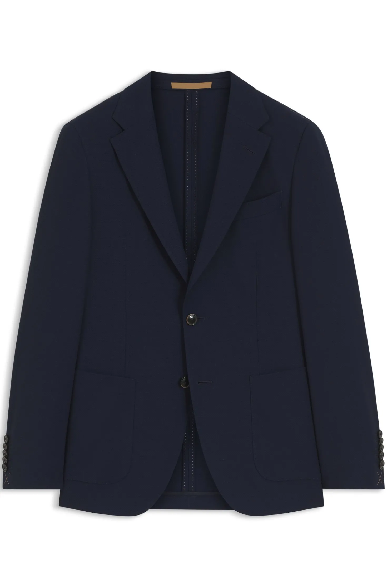 Slim-fit suit jacket in virgin wool and silk