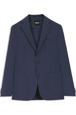 Slim-fit suit jacket in washable AirWool