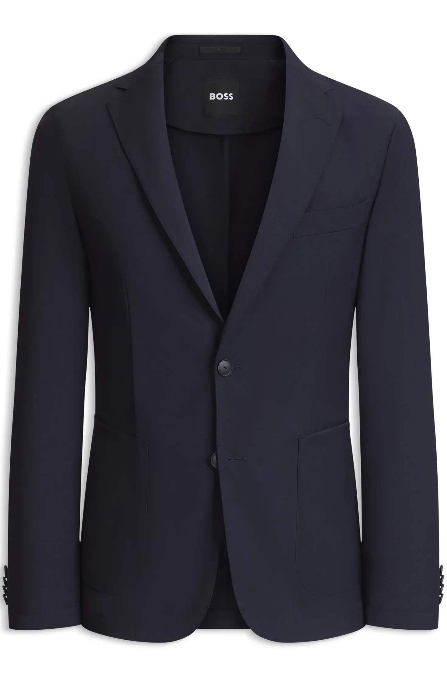 Slim-fit suit jacket in washable performance-stretch fabric