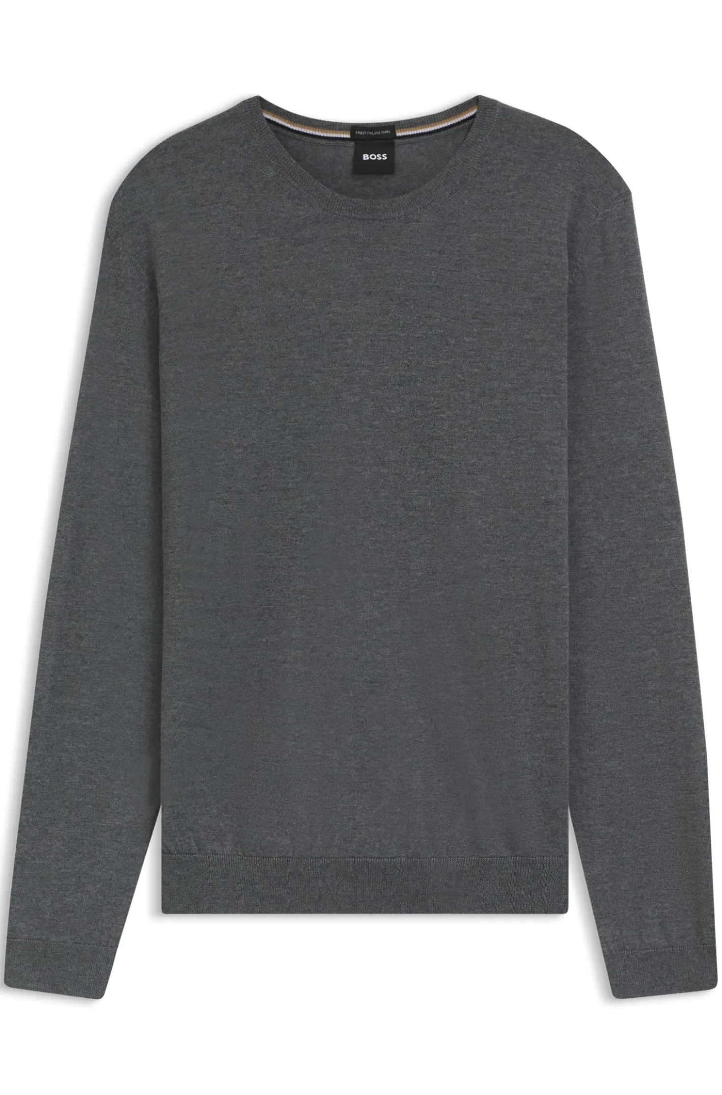 Slim-fit sweater in merino wool