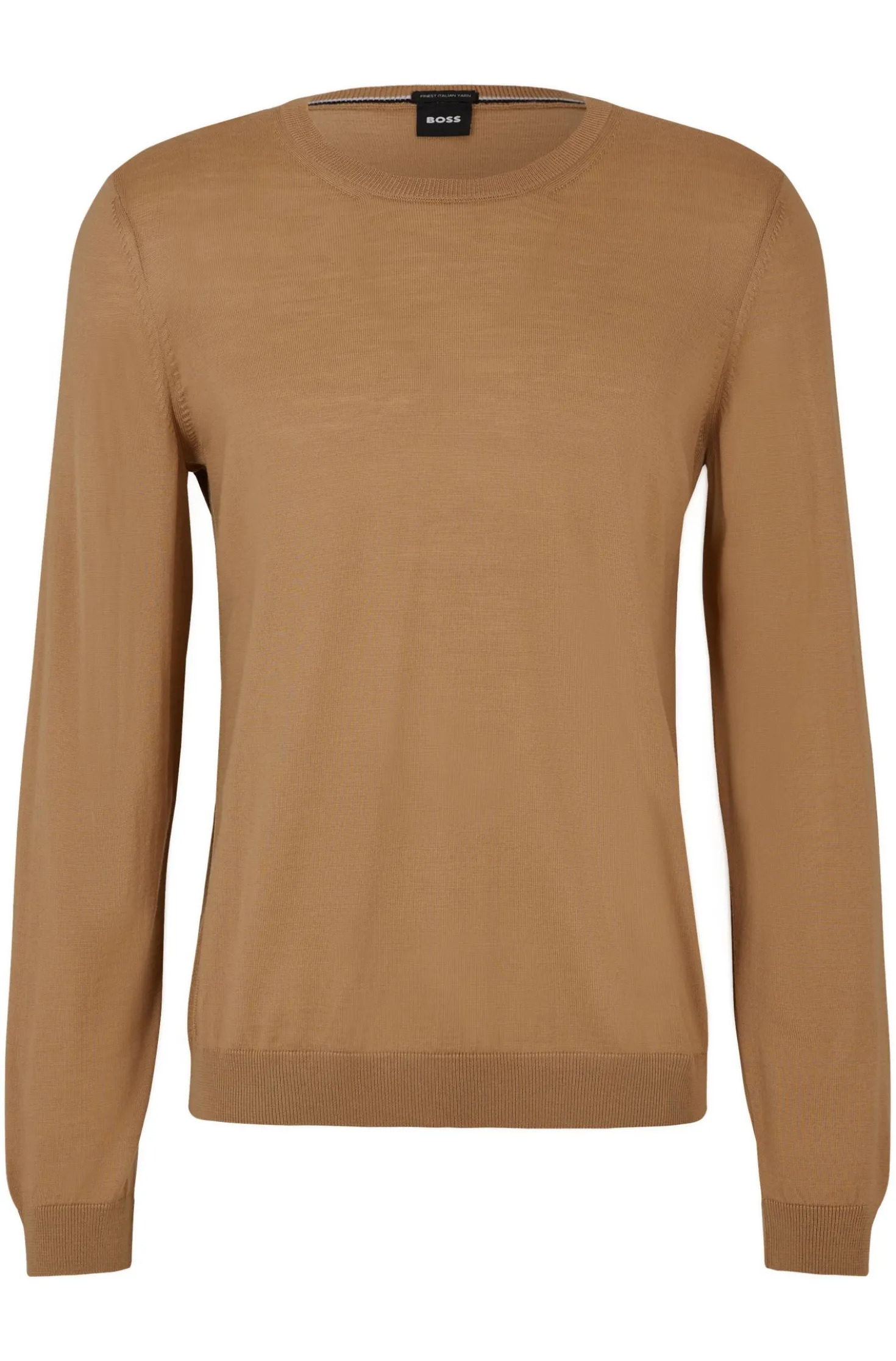 Slim-fit sweater in merino wool