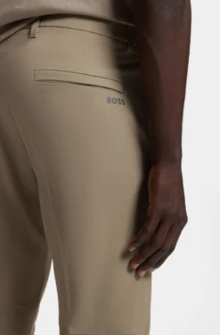 Slim-fit technical trousers with four-way stretch