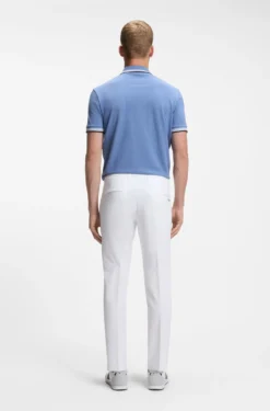Slim-fit technical trousers with four-way stretch