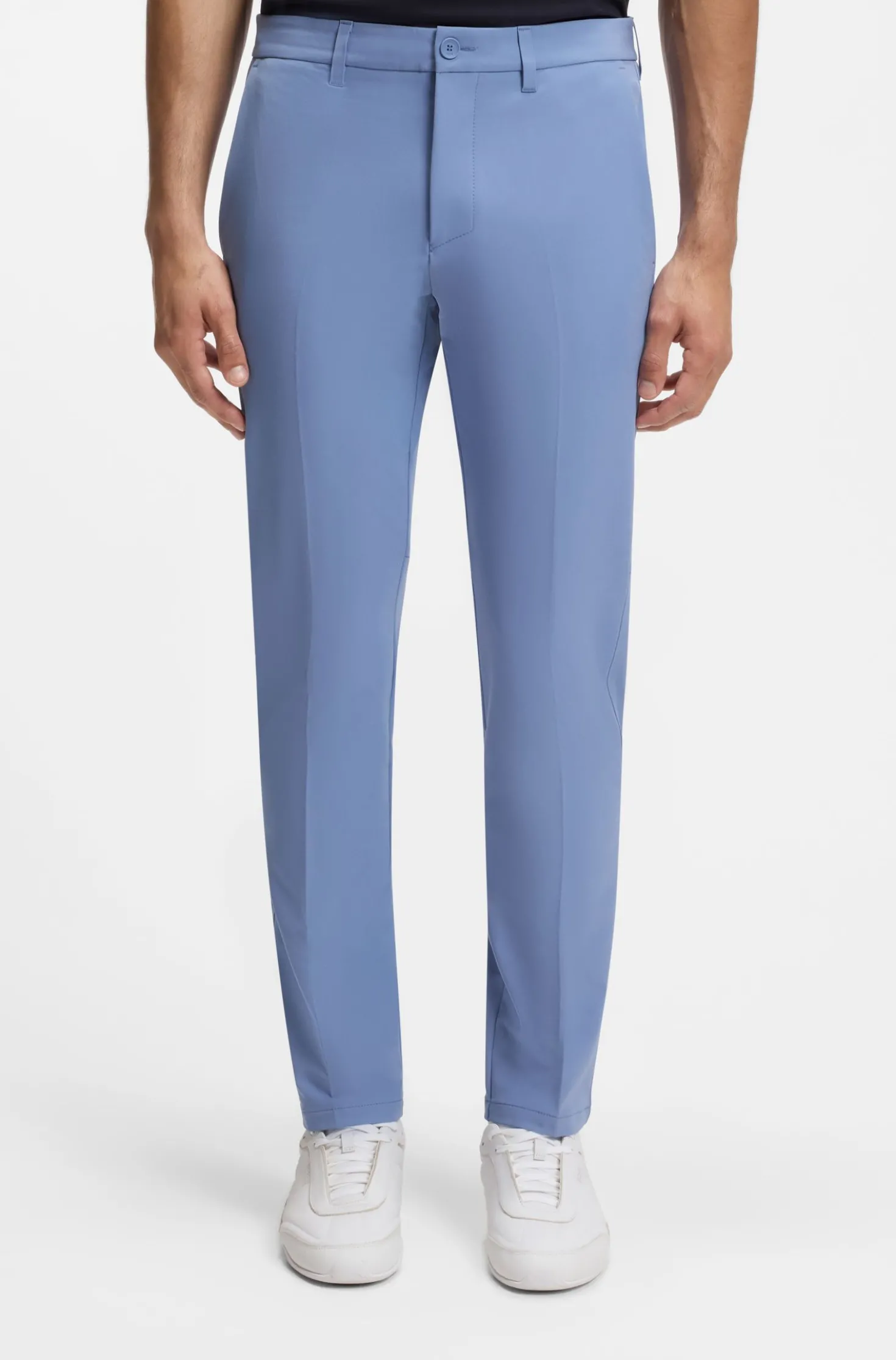 Slim-fit technical trousers with four-way stretch
