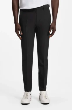 Slim-fit technical trousers with four-way stretch