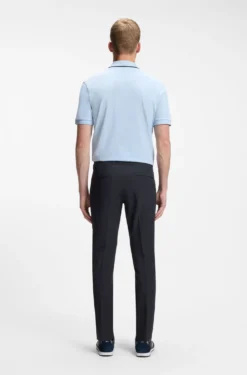 Slim-fit technical trousers with four-way stretch