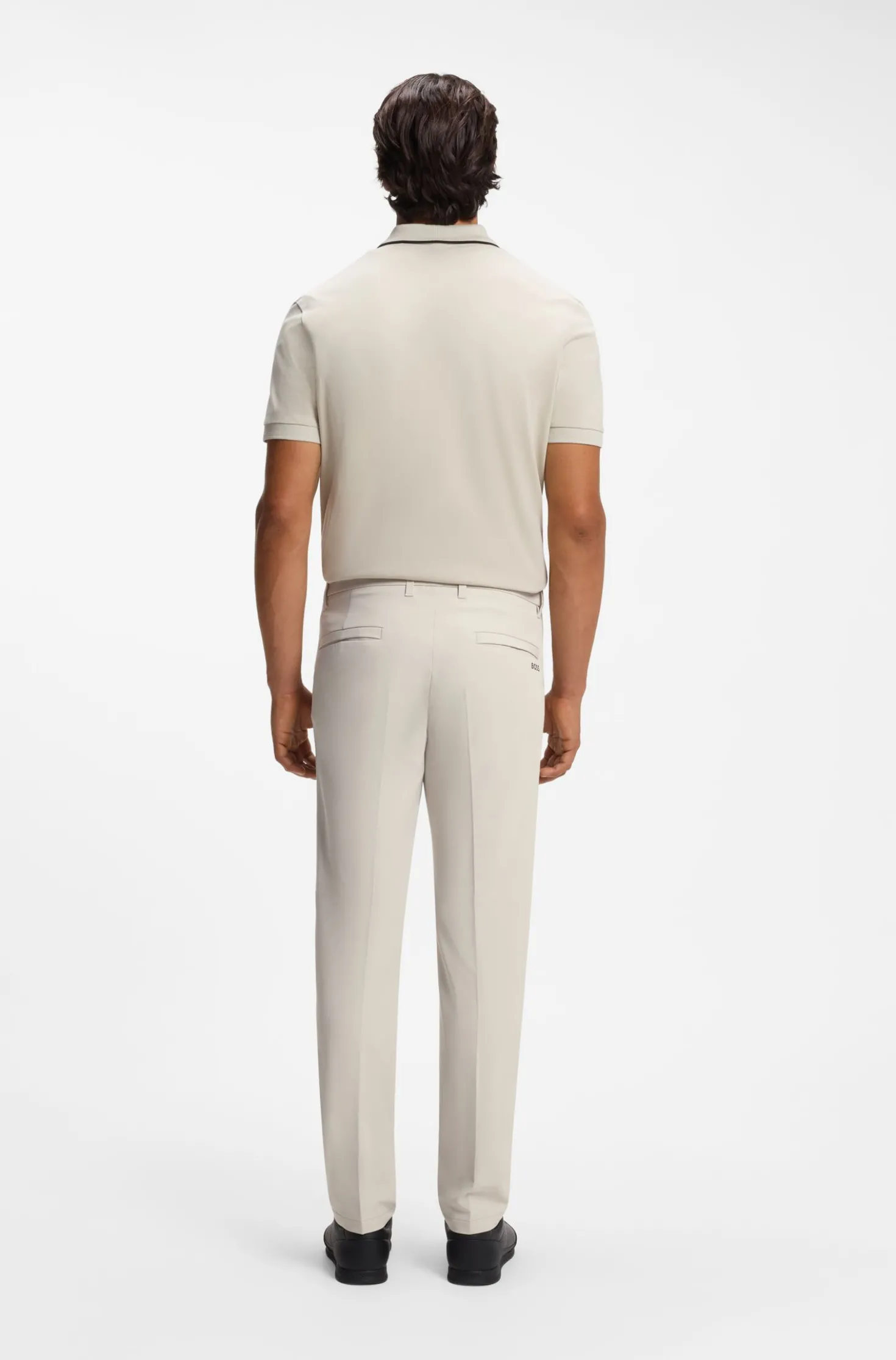 Slim-fit technical trousers with four-way stretch
