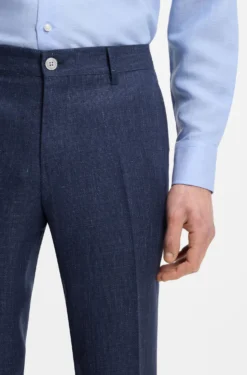 Slim-fit trousers in a linen blend