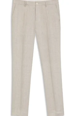 Slim-fit trousers in a linen blend