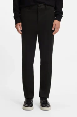 Slim-fit trousers in cotton, cashmere and stretch