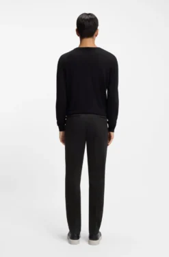 Slim-fit trousers in cotton, cashmere and stretch