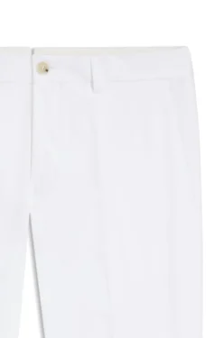 Slim-fit trousers in cotton, silk and stretch