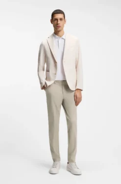 Slim-fit trousers in four-way stretch fabric