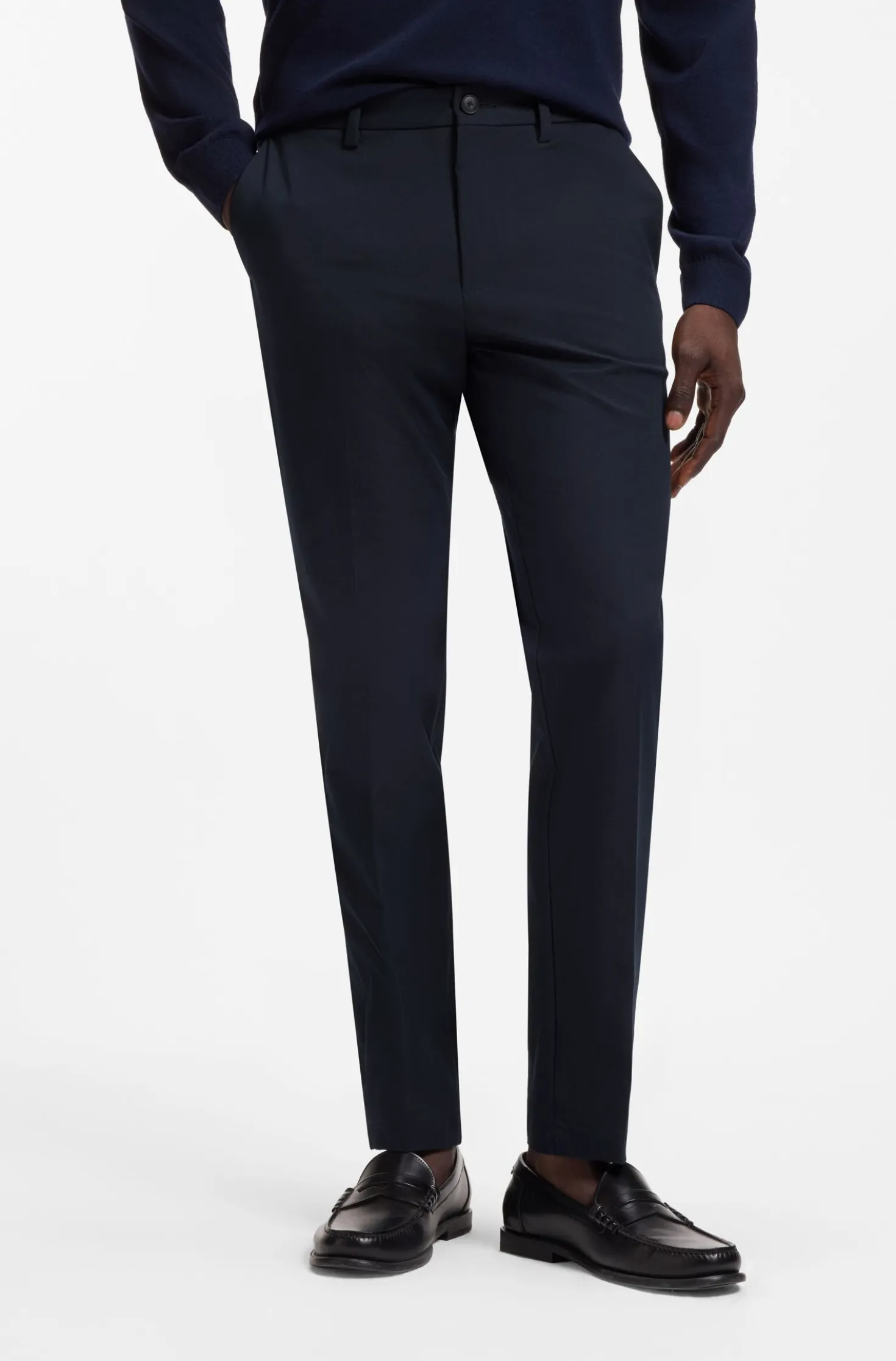 Slim-fit trousers in four-way stretch fabric