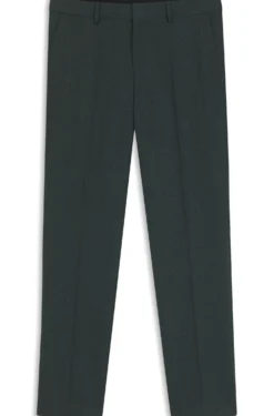 Slim-fit trousers in micro-patterned stretch wool