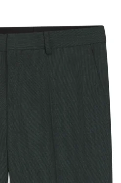 Slim-fit trousers in micro-patterned stretch wool
