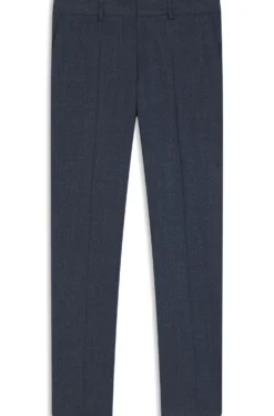 Slim-fit trousers in micro-patterned stretch wool