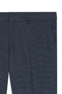 Slim-fit trousers in micro-patterned stretch wool