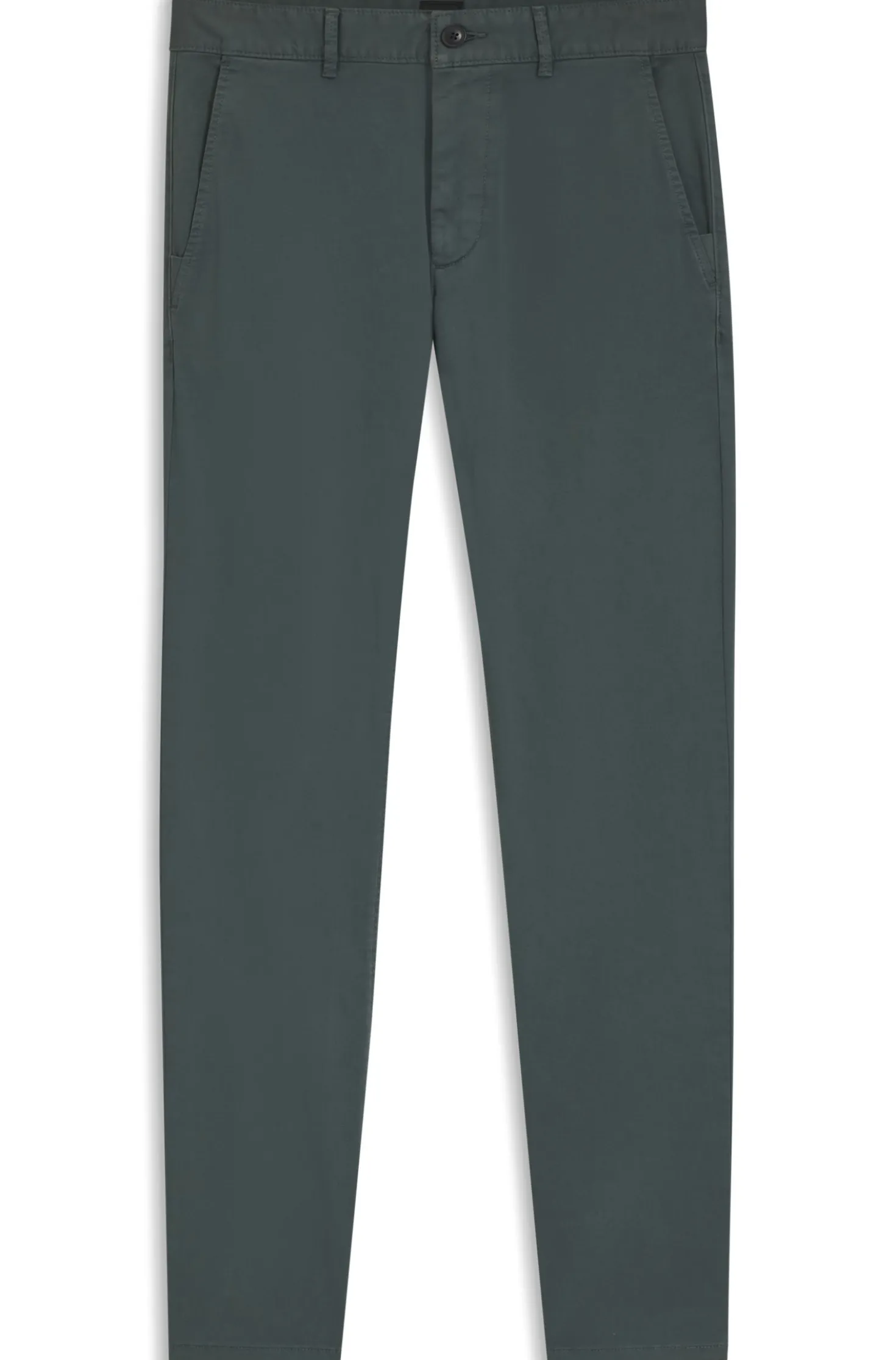 Slim-fit trousers in overdyed stretch satin