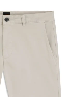 Slim-fit trousers in overdyed stretch satin