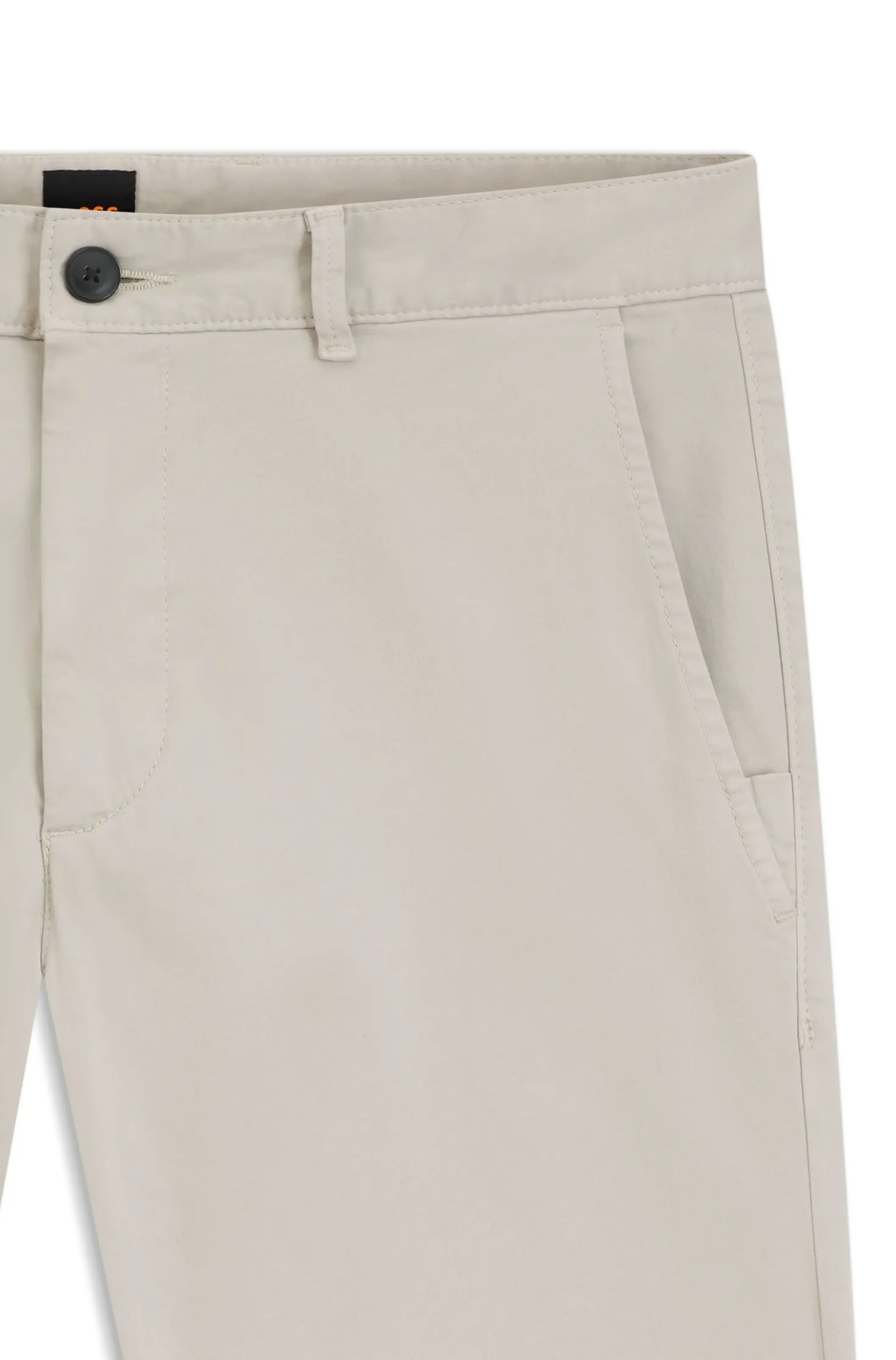 Slim-fit trousers in overdyed stretch satin