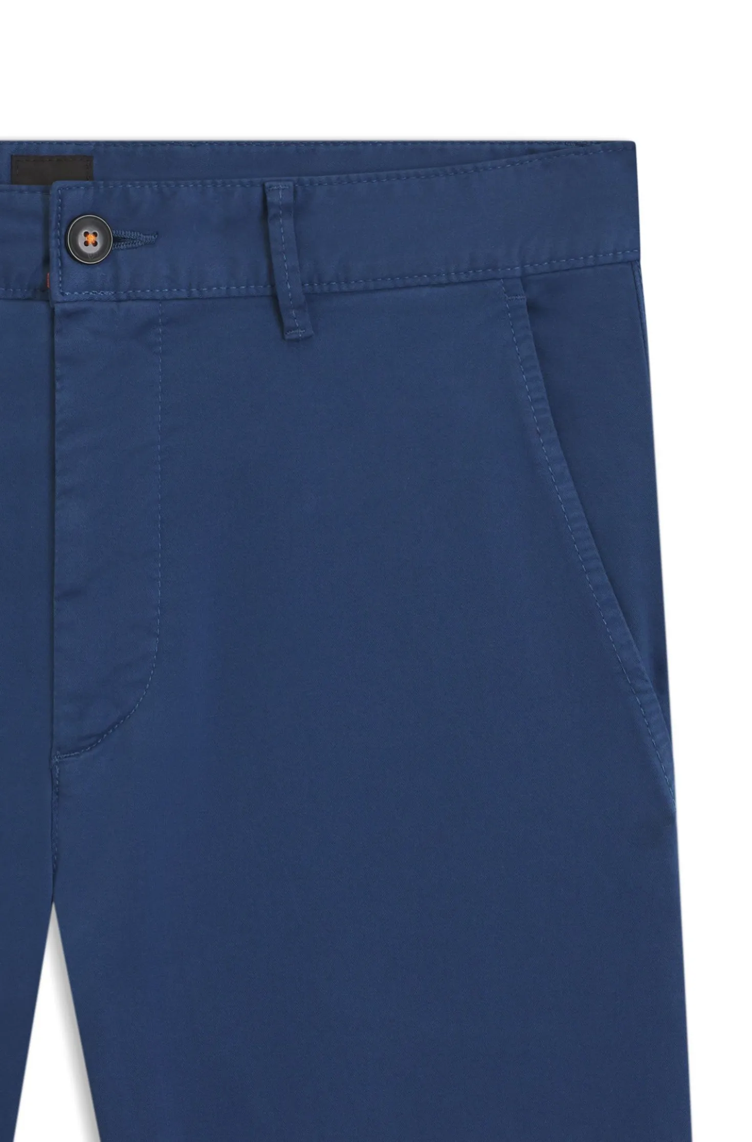 Slim-fit trousers in overdyed stretch satin