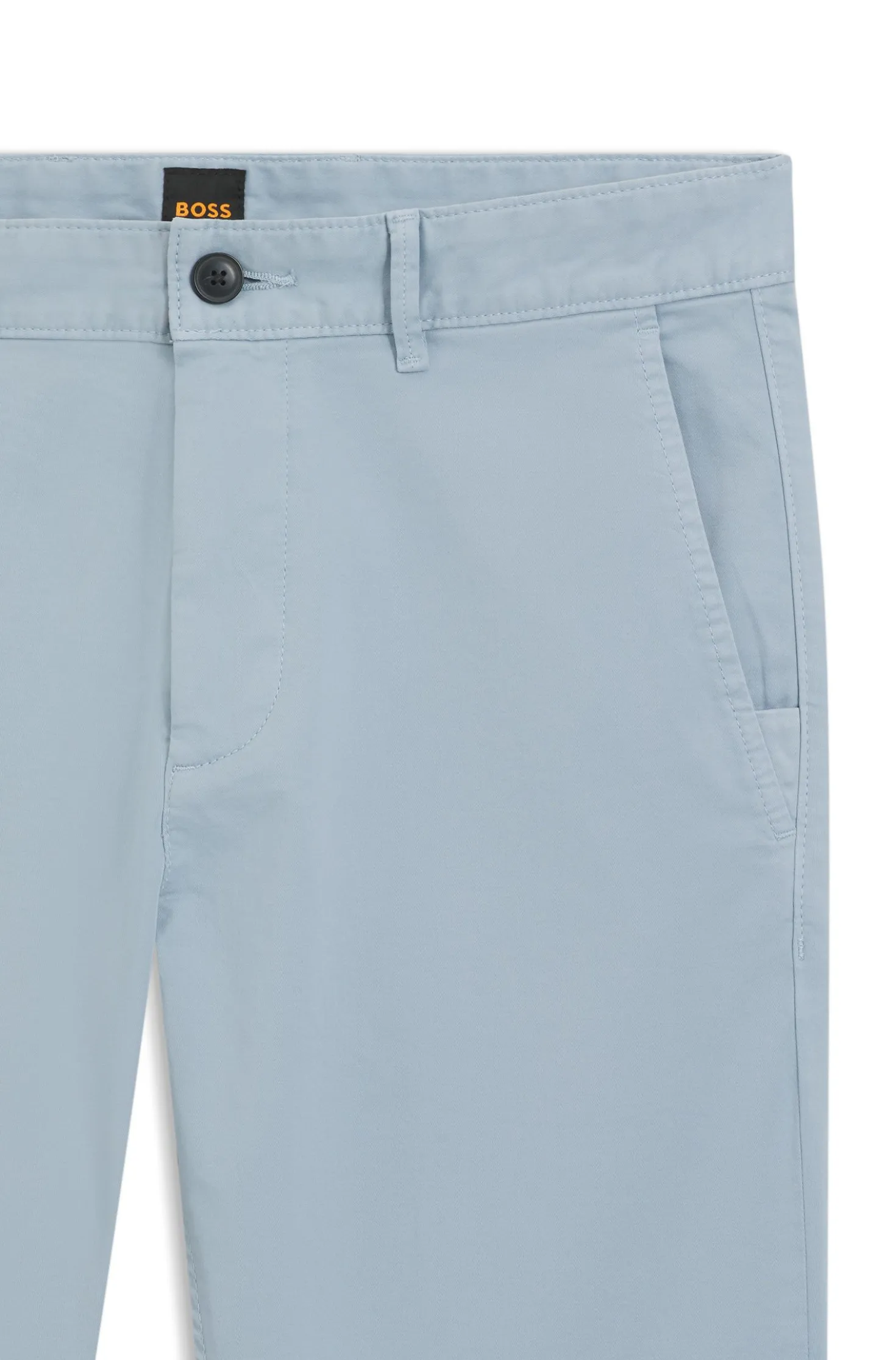 Slim-fit trousers in overdyed stretch satin