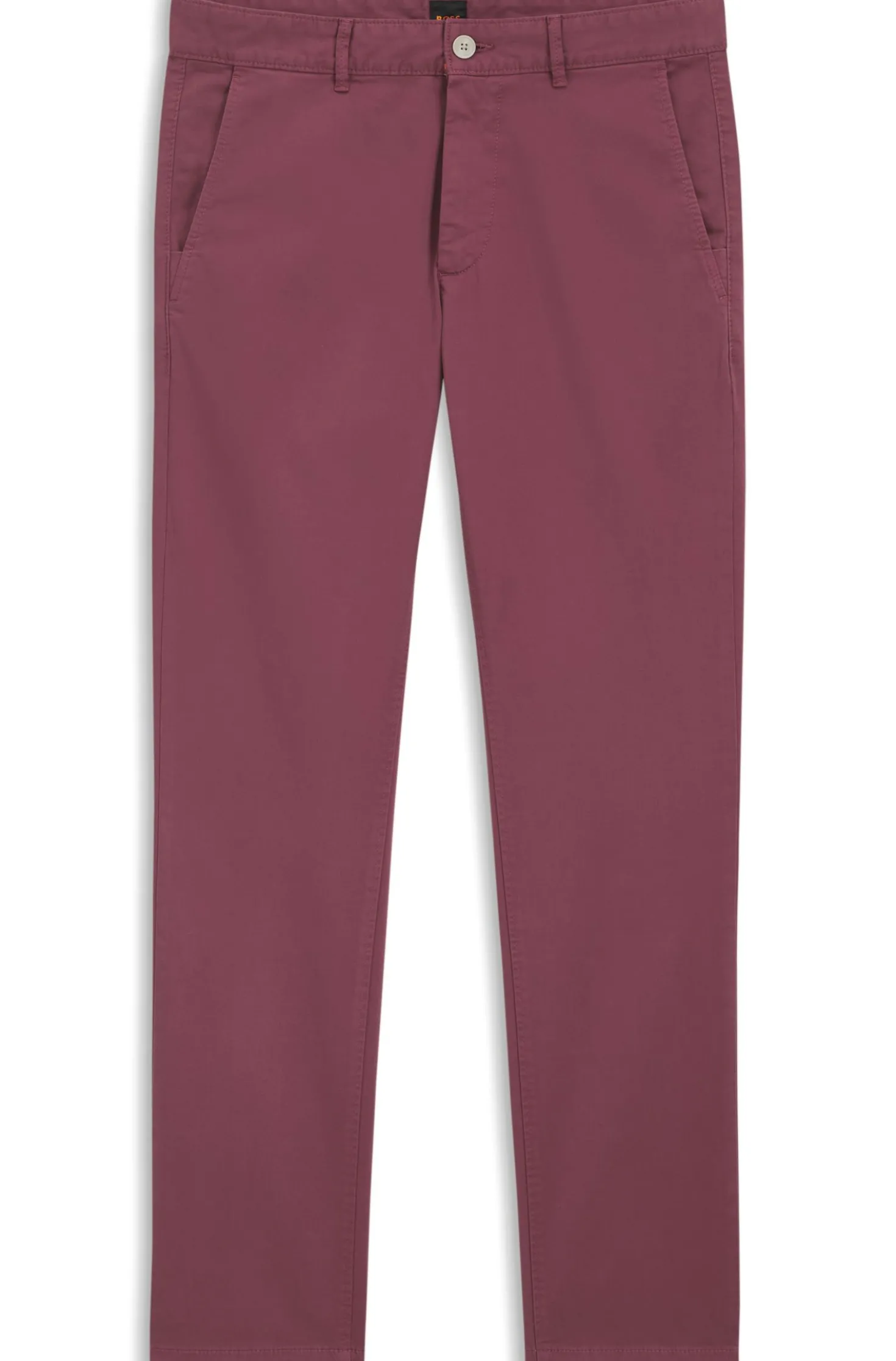 Slim-fit trousers in overdyed stretch satin
