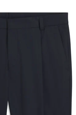 Slim-fit trousers in paper-touch stretch cotton
