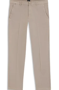 Slim-fit trousers in stretch-cotton gabardine