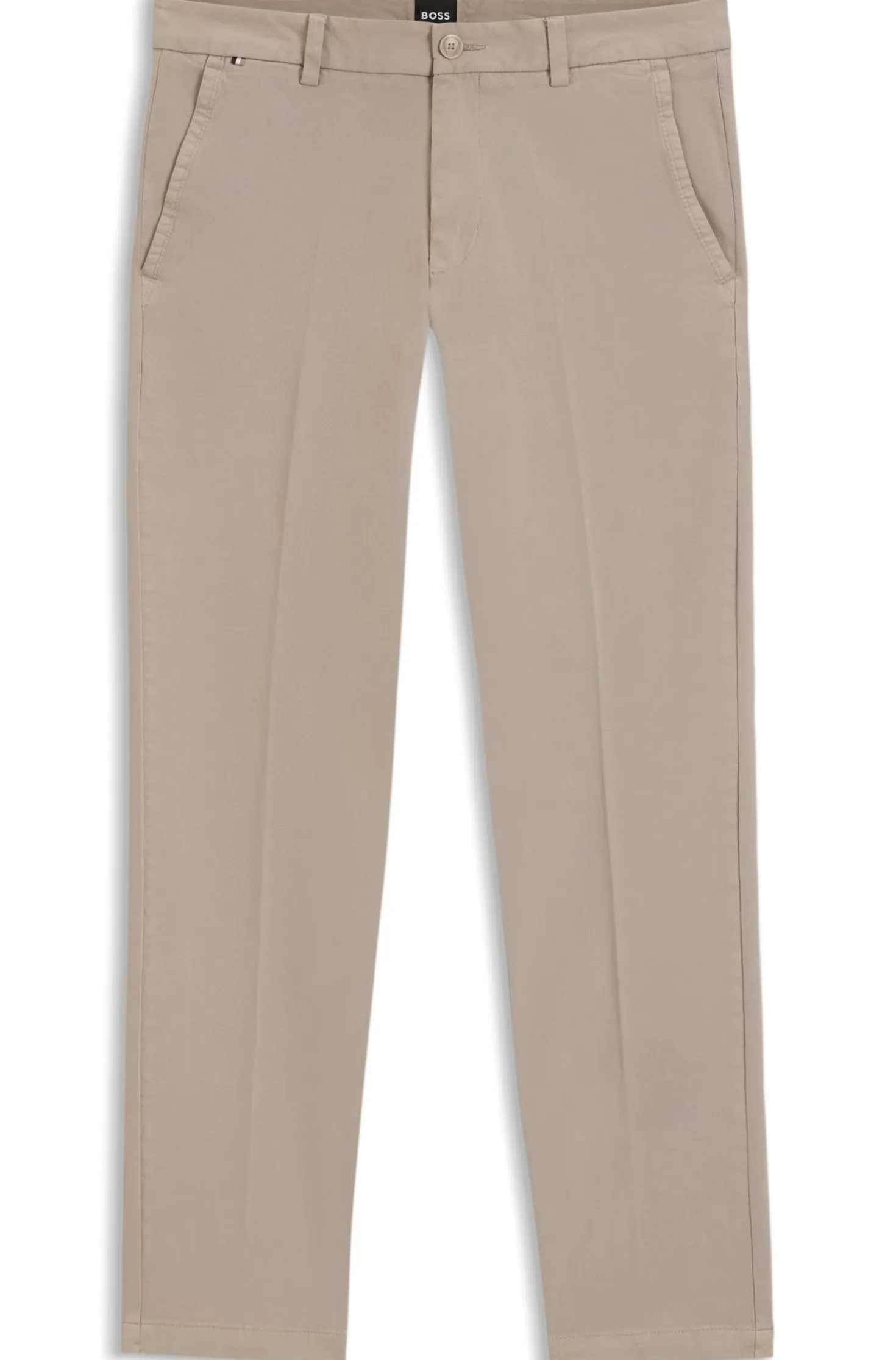 Slim-fit trousers in stretch-cotton gabardine