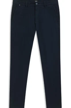 Slim-fit trousers in stretch-cotton gabardine