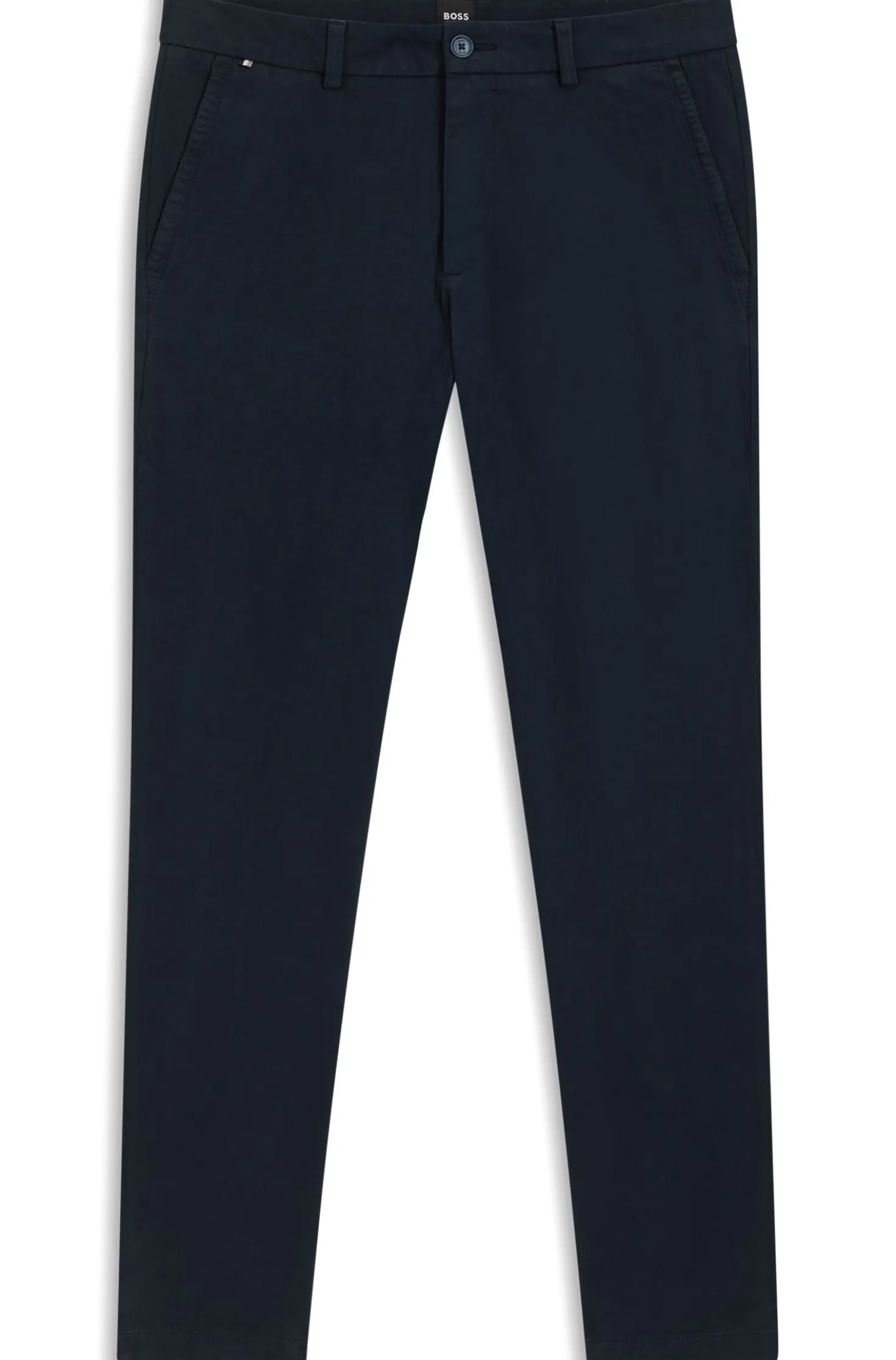 Slim-fit trousers in stretch-cotton gabardine