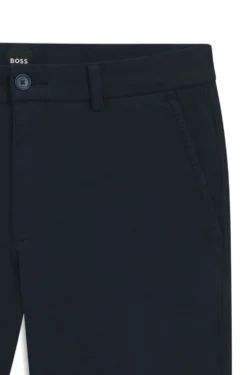 Slim-fit trousers in stretch-cotton gabardine