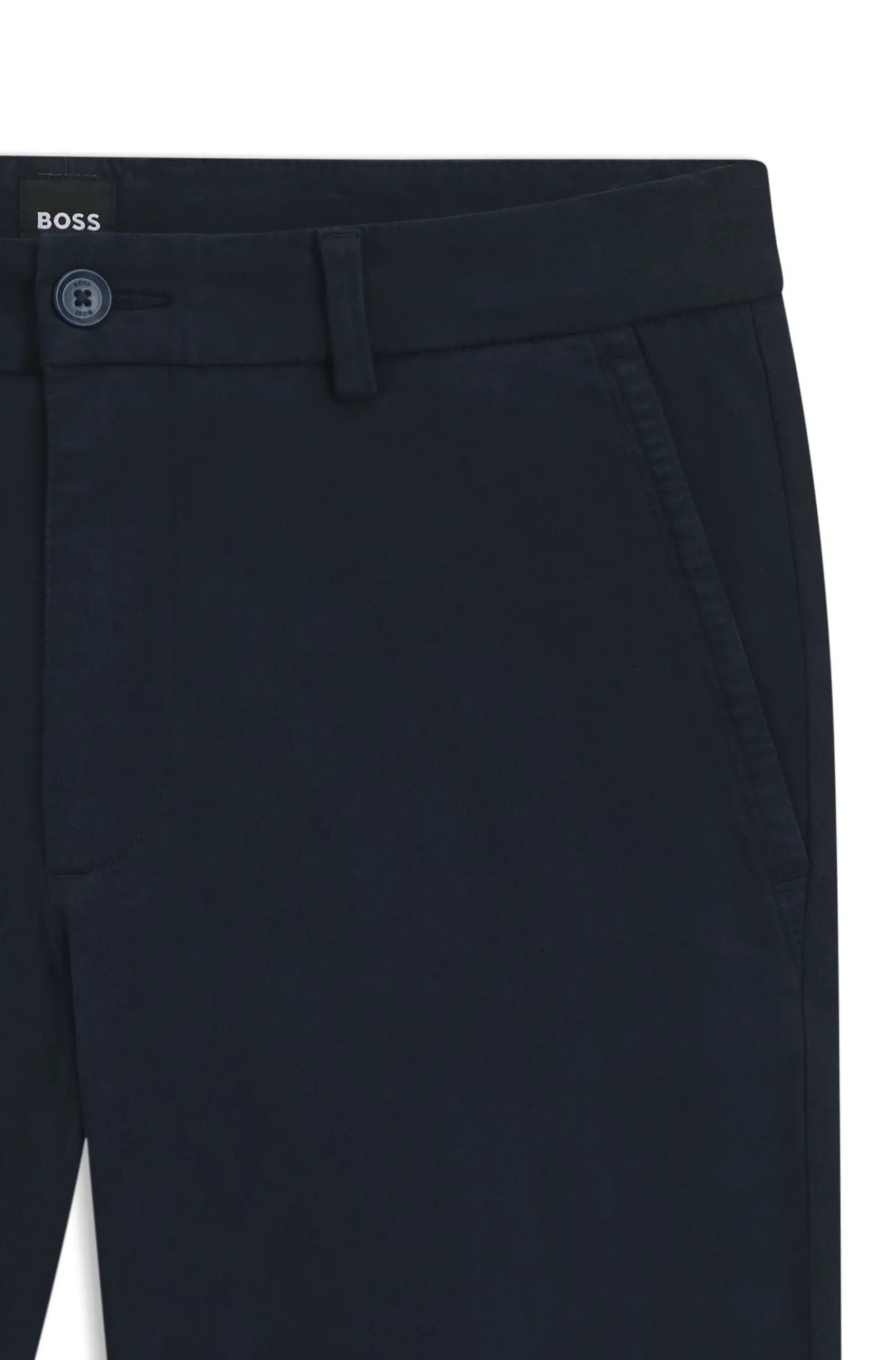 Slim-fit trousers in stretch-cotton gabardine