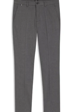 Slim-fit trousers in stretch-cotton dobby