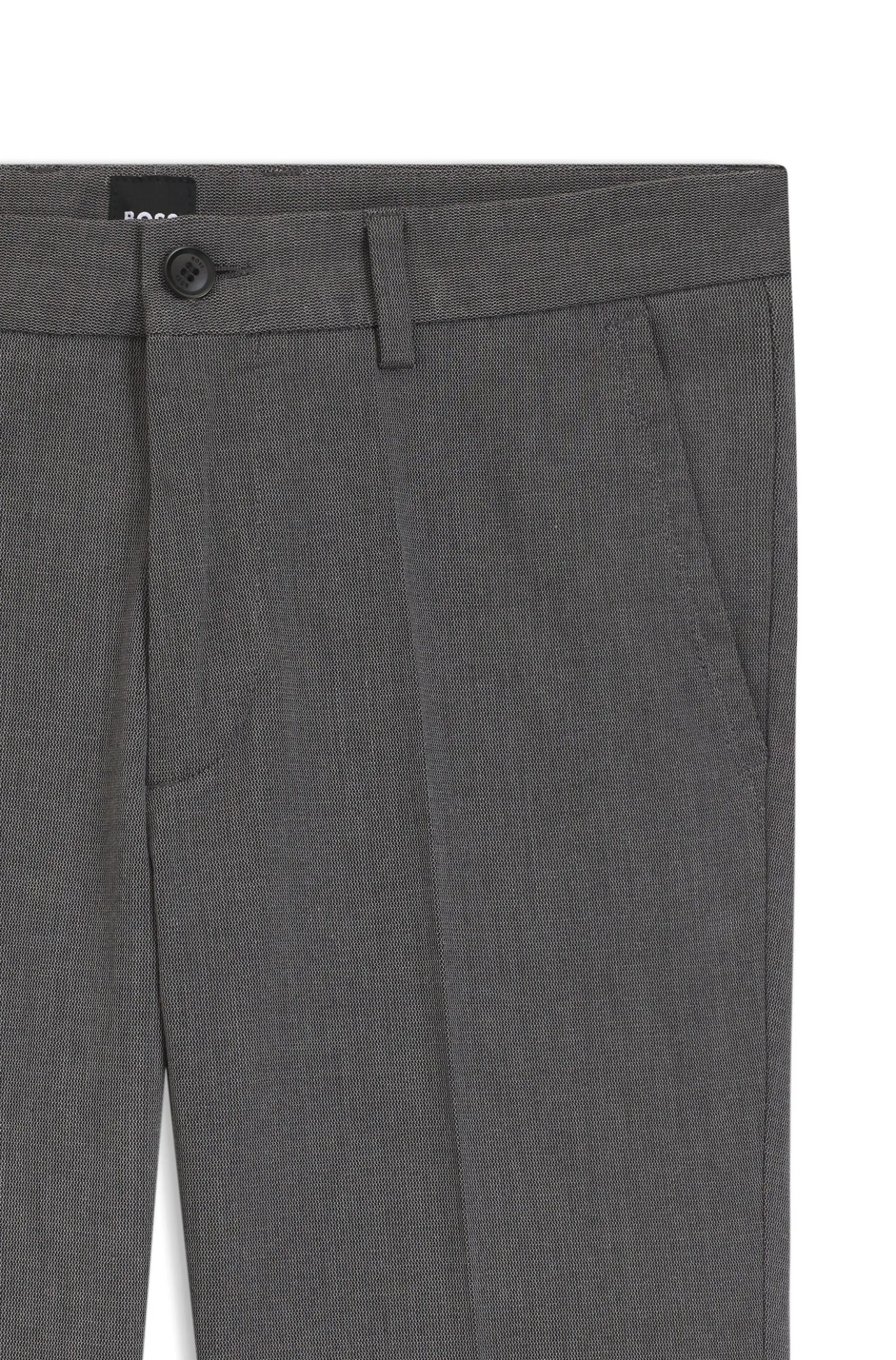 Slim-fit trousers in stretch-cotton dobby