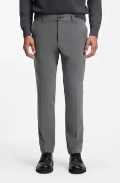 Slim-fit trousers in stretch-cotton gabardine