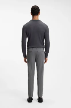 Slim-fit trousers in stretch-cotton gabardine
