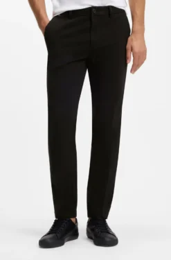 Slim-fit trousers in stretch-cotton gabardine