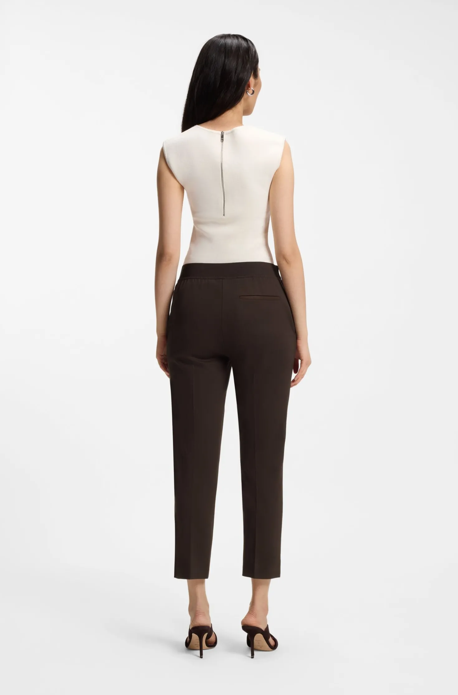 Slim-fit trousers in stretch jersey